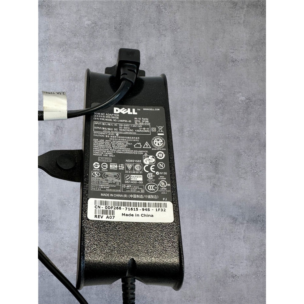 Dell 90W AC Adapter PA-10 Family LA90PS0-00 Black 19.5V Charger